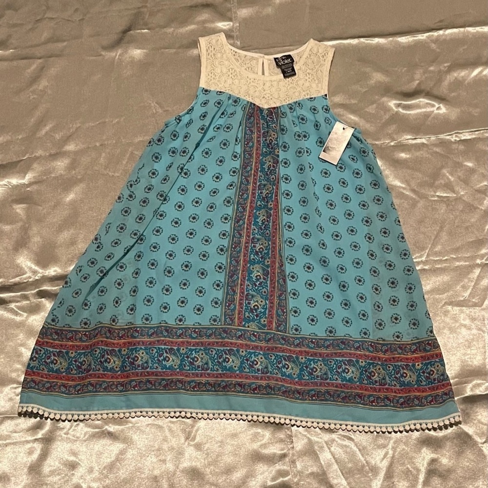 Dress, pink violet dress size 10/12 girls